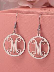 1pc Customized Minimalist Single English Letter Earring, Unique Styling Accessory For Mother's Day, Valentine's Day, Birthday, Anniversary, Friend, Graduate, Christmas Gift