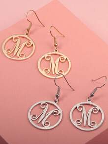 1pc Customized Minimalist Single English Letter Earring, Unique Styling Accessory For Mother's Day, Valentine's Day, Birthday, Anniversary, Friend, Graduate, Christmas Gift