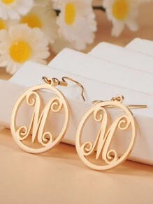 1pc Customized Minimalist Single English Letter Earring, Unique Styling Accessory For Mother's Day, Valentine's Day, Birthday, Anniversary, Friend, Graduate, Christmas Gift