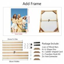 1pc Customized Photo Wall Art Canvas Painting, With Or Without DIY Wooden Frame, Personalized Canvas Art, Wall Decor, Valentine's Day Gift, Art Wall Painting, Souvenir, Bathroom, Bedroom, Office, Living Room, Home Decor, Modern Style, Family Photos, Unique Ideal Gift For Him/Her, Birthday Graduation Gift, Multi-Functional, Durable, Mildew-Proof, Decorative, Reusable, Exquisite, Fashionable, High Quality, Vibrant Colors - Style 1 - View 13