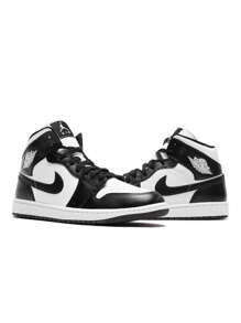 Nike Air Jordan 1 Mid Panda Black White DV0991-101 Women's Fashion Sneaker New - 黑與白 - 查看 5