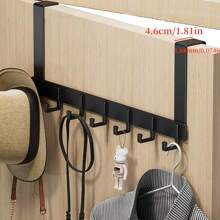 Wall Mounted Coat Hooks, No-Drill Adhesive Clothing Rack Organizer For Entryway, Bathroom, Closet - Black - View 4