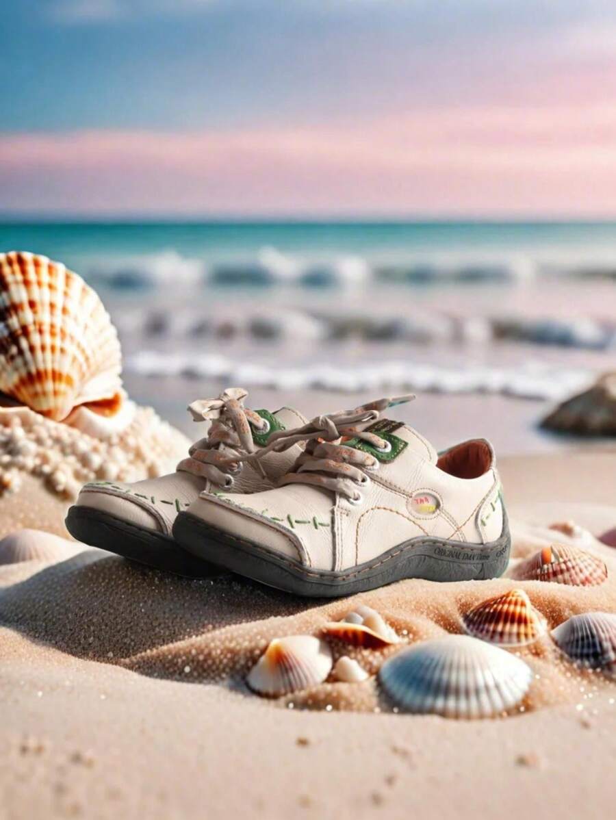 1 Pair TMA EYES Women's Hand-Stitched Leather Rubbed Color Flat Wear-Resistant Non-Slip Sports Casual Shoes