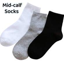 5/10/15 /20 Pairs Of Comfy Ankle Socks, Solid Color Low Cut Sweat Absorption Sports Socks, Women's Socks