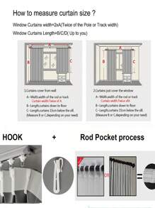 1 件法式复古印花树叶遮光窗帘适用于客厅窗户卧室隔热防晒窗帘 - 綠色 - 查看 10
