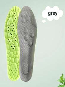 1pair Sports Insoles For Children, Boys And Girls, Breathable, Sweat Absorbing, High Elasticity And Shock Absorption - Grey - View 4