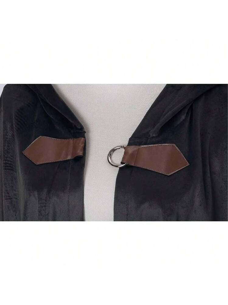 Abrigo Con Capucha Medieval, Estilo Gótico, Gabardina Larga, Disfraz De Bruja De Loween Tunica De Dios De La Muerte Mang
