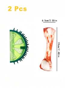 1 pieza/2 piezas/3 piezas Juguete para mascota con sonido, lindo juguete para masticar con forma de fruta para refrescarse en el verano