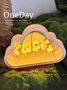 1 件手工制作 DIY 创意礼物郁金香花夜灯，关闭时具有镜子功能，包含 10 朵花（花型随机），睡眠投影灯，家居装饰客厅，节日装饰，墙壁装饰，露营，派对，完美的生日礼物 - 多色光 - 查看 7