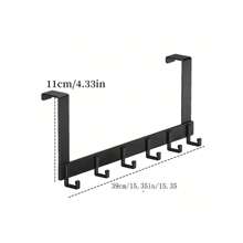 Wall Mounted Coat Hooks, No-Drill Adhesive Clothing Rack Organizer For Entryway, Bathroom, Closet - Black - View 2