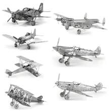 Rompecabezas de metal 3D - Avión de aviación, juguete de rompecabezas de metal 3D - No se necesita pegamento, decoración de escritorio, ¡regalo de Navidad y cumpleaños!