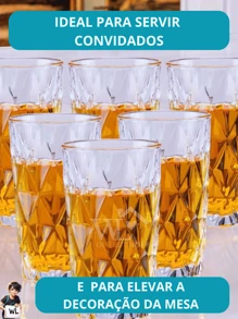 Set Of 6 Diamond Glass Cups 370ml - trắng - Xem 5