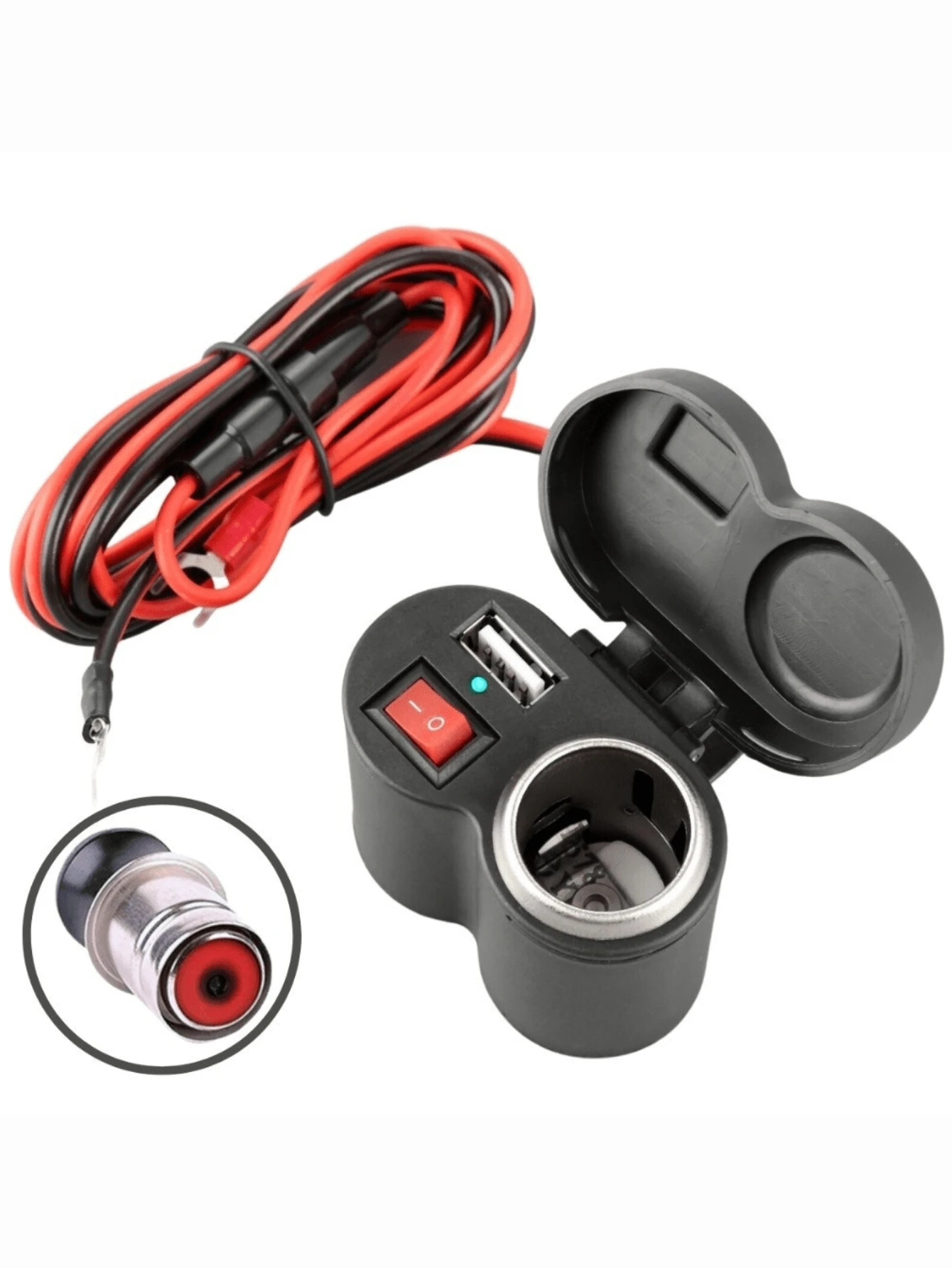 Turbo USB Cell Phone Charger For Motorcycles - Một cỡ - Xem 1