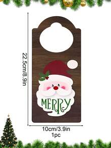 1 件泡沫 PS 材料圣诞门把手挂饰，圣诞主题派对家居背景装饰道具，适合室内和室外、花园装饰 - 彩色 - 查看 10
