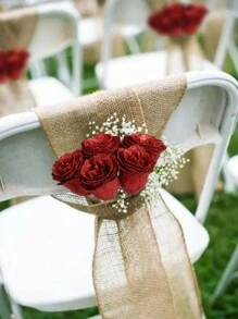 MEHELANY 20支/盒仿真红玫瑰，包含20支花茎，闪光装饰玫瑰，DIY仿真花，适用于手工制作、婚礼花束、家居桌面装饰、节日派对、情人节、母亲节、春季装饰、家居装饰、生日礼物、房间装饰、户外花园装饰 - 酒紅色 - 查看 7