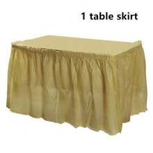 1 件 420 * 70cm 桌裙 137 * 274cm 桌布一次性桌罩适用于生日派对圣诞节婚礼节日装饰家用厨房桌布桌裙 - 彩色 - 查看 20