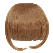 Bangs Hair Clip In Bangs Synthetic Hair Extensions Front Fringe French Bangs With Temples Hairpiece For Women Curved Bangs - Multicolor - View 17