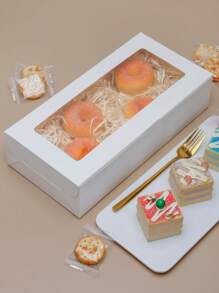 5 件/10 件带窗口的饼干/蛋糕盒，波浪窗口蛋糕盒适用于糕点、馅饼、松饼、巧克力、草莓 - 紙本 - 查看 8