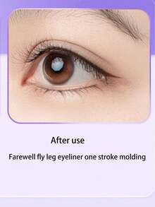 Bộ dụng cụ trang điểm làm đẹp dạng tem kẻ mắt có cánh dành cho người mới bắt đầu gồm: Cọ thoa phấn mắt, dụng cụ bảo vệ mascara mi dưới, thước kẻ hình lưỡi liềm - Nhiều màu - Xem 8