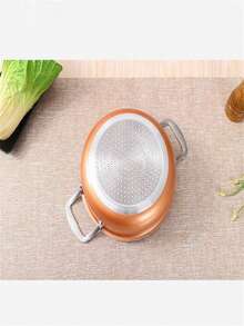4 Piece Wok Set, Frying Pan, Copper Color Non-Stick Frying Pan, Double Bottom, Flat Bottom, 24cm Square Frying Pan / Cookware Kit - 彩色 - 查看 2