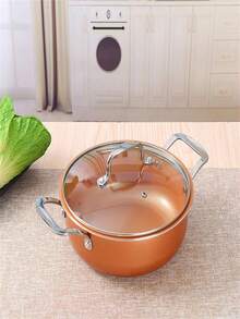 4 Piece Wok Set, Frying Pan, Copper Color Non-Stick Frying Pan, Double Bottom, Flat Bottom, 24cm Square Frying Pan / Cookware Kit - 彩色 - 查看 3