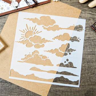 Beautiful Sunset And Clouds DIY Stencils Wall Painting Scrapbook Coloring Embossing Album Decorative Paper Card Template Back To School