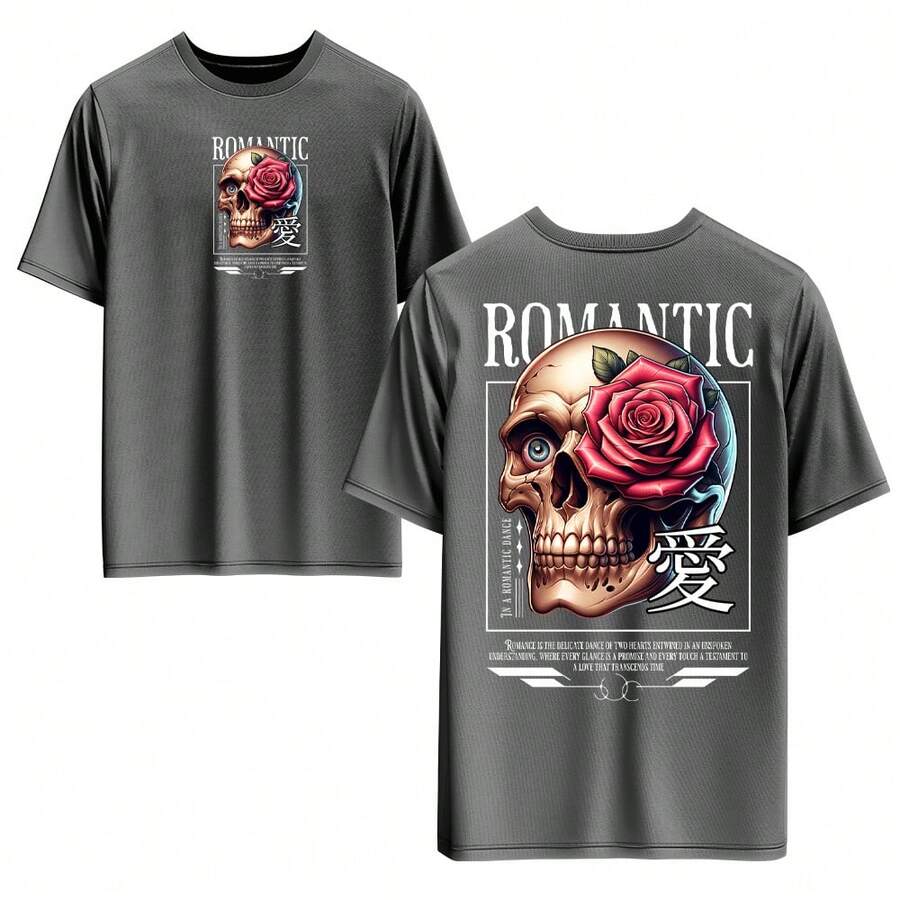 Unisex 100% Cotton T-Shirt Front And Back Print Streetwear ROUND NECK - Xem 1