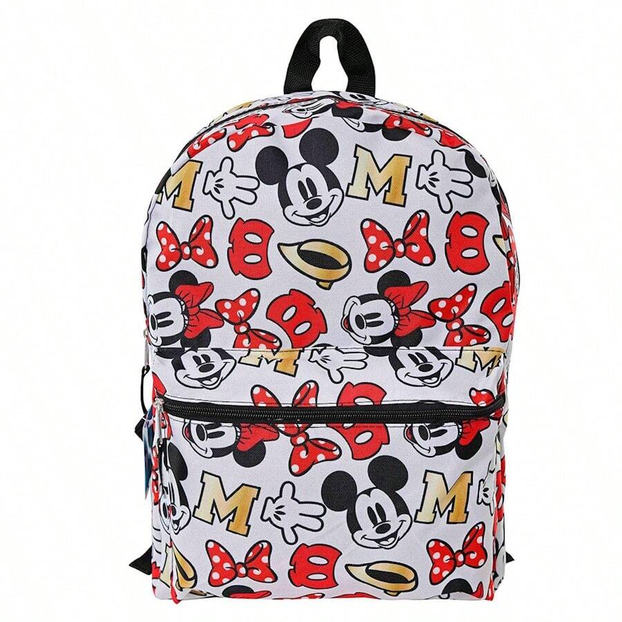 Disney All Over Print 16" Backpack W/ Front Pocket White - 白色 - 查看 1