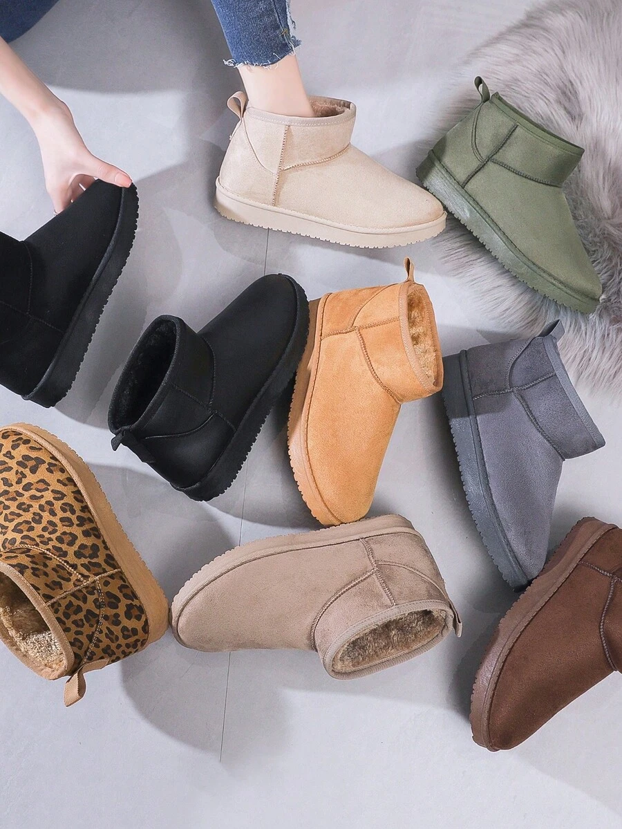 Comodi stivaletti invernali da neve con fodera termica, adatti per l'uso quotidiano sulle montagne - nero - Visualizzare 1