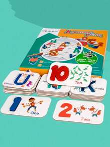 Montessori Wooden ABC & Number Puzzles - Engaging Preschool Learning Flashcards With Animal Fun - Multicolor - View 12