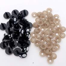 50 件 8-16 毫米玩偶眼睛黑色塑料眼珠 Amigurumi 适用于泰迪熊玩偶动物木偶工艺品 DIY 手工配件 - 彩色 - 查看 4