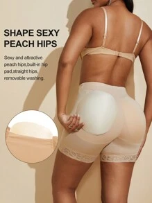 1 quần legging cạp cao nâng mông cho nữ - Màu be - Xem 2