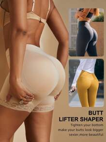 1 quần legging cạp cao nâng mông cho nữ - Màu be - Xem 1