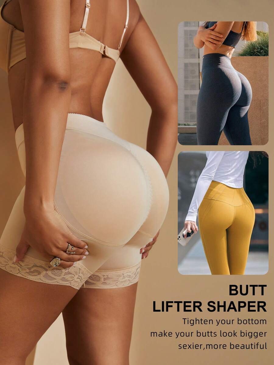 1 quần legging cạp cao nâng mông cho nữ - Màu be - Xem 1
