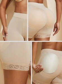 1 quần legging cạp cao nâng mông cho nữ - Màu be - Xem 3