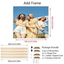 1pc Customized Photo Wall Art Canvas Painting, With Or Without DIY Wooden Frame, Personalized Canvas Art, Wall Decor, Valentine's Day Gift, Art Wall Painting, Souvenir, Bathroom, Bedroom, Office, Living Room, Home Decor, Modern Style, Family Photos, Unique Ideal Gift For Him/Her, Birthday Graduation Gift, Multi-Functional, Durable, Mildew-Proof, Decorative, Reusable, Exquisite, Fashionable, High Quality, Vibrant Colors - Style 1 - View 32