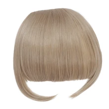 Bangs Hair Clip In Bangs Synthetic Hair Extensions Front Fringe French Bangs With Temples Hairpiece For Women Curved Bangs - Multicolor - View 13