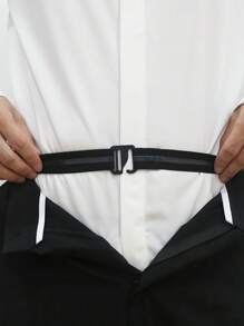 حزام شد القميص بطراز حزام الشد للرجال، حزام شد القميص حافظ القميص للرجال قابل للتعديل مع شريط مطاطي ولاصق مانع للانزلاق، حزام للملابس الرسمية والاحترافية - يبقي القميص مدسوس، مقاس واحد