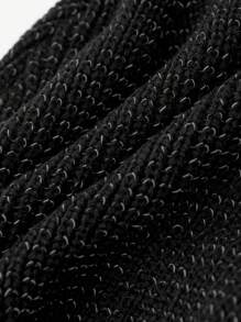 1pc Ear Protection Casual Unique Solid Color Beanie Hat, Acrylic Yarn Ball Embellished Knit Hat With Metallic Thread, For Autumn/Winter Street, Party Wear