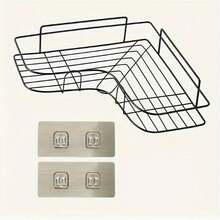 1 件锻铁淋浴角架，壁挂式防锈浴室收纳架，三角形储物架，适用于厨房和浴室家居浴室装饰 - 彩色 - 查看 7