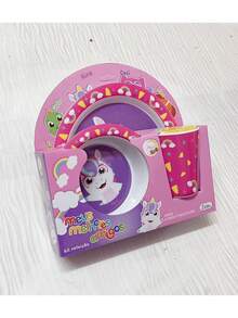 Kir Baby Cutlery With 2 Plates And 1 Cup In Animal Shape - 恐龍 - 查看 3