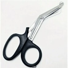 3 Pcs Emergency Rescue Bandage Scissors, Stainless Steel Medical Gauze Scissors, Ideal For Trauma And Outdoor Use In First Aid Kits - Black - View 2