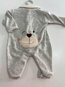 Warm Baby Boys Romper. - 灰色 - 查看 7