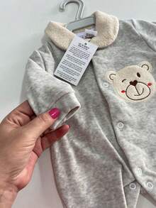 Warm Baby Boys Romper. - 灰色 - 查看 5
