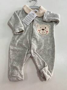 Warm Baby Boys Romper. - 灰色 - 查看 2