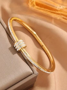 1pc/2pcs/3pcs Stainless Steel Bracelet For Men And Women Four Seasons Personalized Design Heart Zirconia Bracelet Jewelry Accessories Gifts,Jewelry Gold Jewelry Jewelry Women Bracelets Accessories Women Stainless Steel Jewelry Bracelets For Women Western Jewelry Four-Leaf Clover Bracelet, Titanium Steel, Not Easy To Fade, Stainless Steel Jewelry, Gold Bracelet, Love Bracelet, Transfer Bracelet