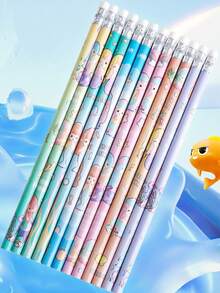 Creative Cartoon Mermaid HB Pencil, Student Stationery For Writing, Drawing, Sketching, Study, Campus, Gifts - Multicolor - View 1