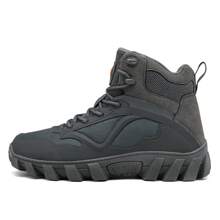 1 par Botas tácticas de montaña y senderismo para hombres, botas de combate militares a prueba de resbalones, duraderas y especiales para fuerzas especiales