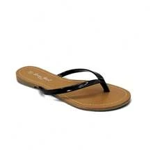 Colorful And Chic Metallic Strap Flip Flops - Multiple Colors Available, Flip Flop Slipper For Women, Casual For Beach Vacations - Black - View 3