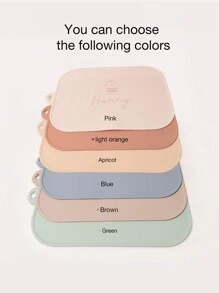 1 件定制硅胶餐垫，防水、防溢、耐热、易清洁，幼儿用餐垫，婴儿洗礼家庭装饰礼物，冬夜礼物，返校冬季礼物创意，男孩女孩情人节 - 藍色 - 查看 3